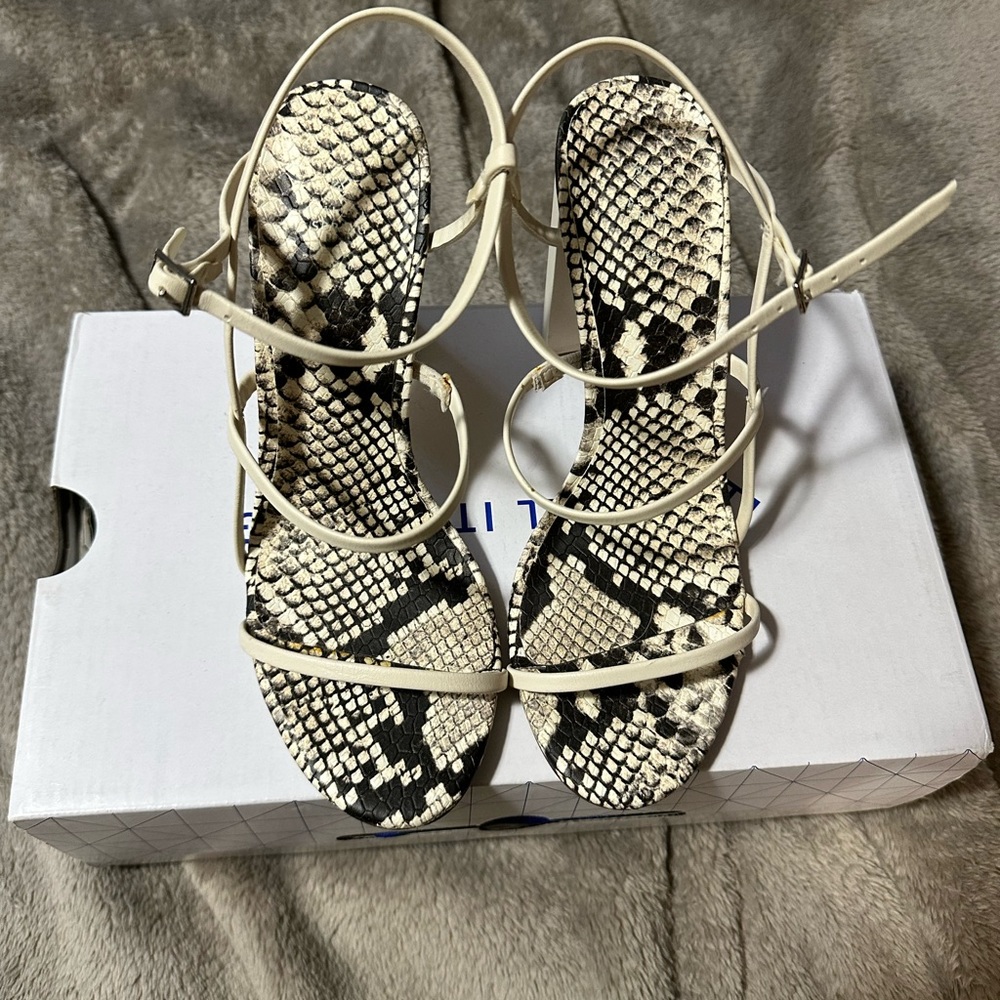 White Strappy Heels